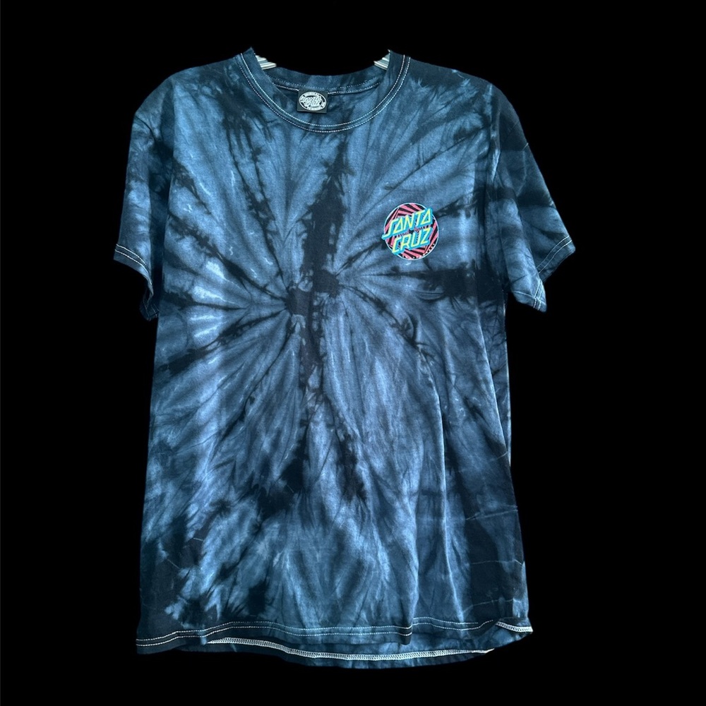 Santa Cruz Skateboards Spiral Tie-Dye Tee - Black